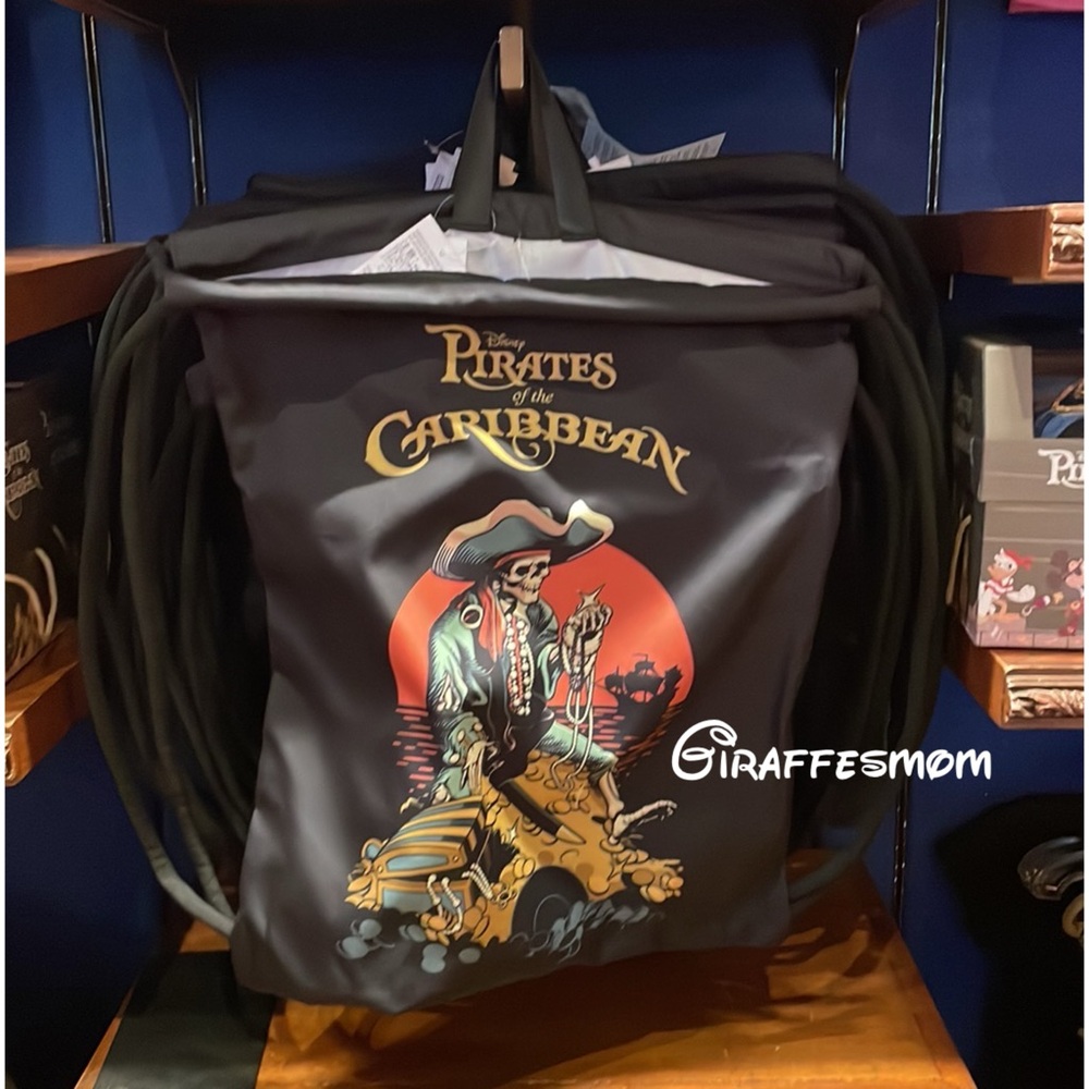 Disney Parks Pirates of the Caribbean Cinch Sack NEW